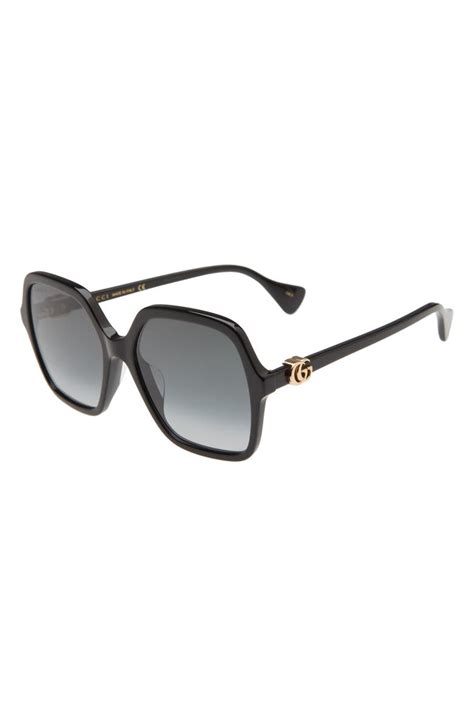 61mm square sunglasses gucci|Gucci 56mm designer sunglasses.